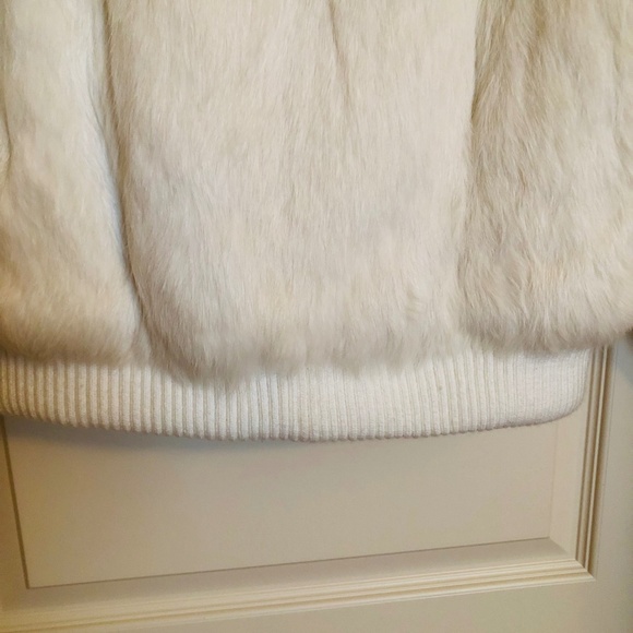 KC Collections REAL Rabbit Coat White 100 % - Picture 8 of 8